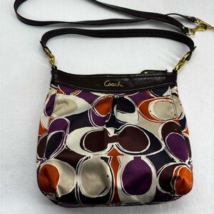 Coach Black and Purple Crossbody Bag